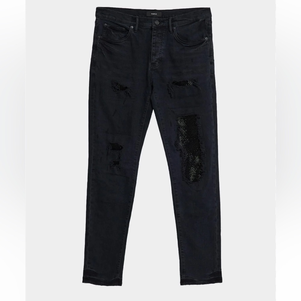 Purple Brand P001 

Beaded Repair Skinny Jeans